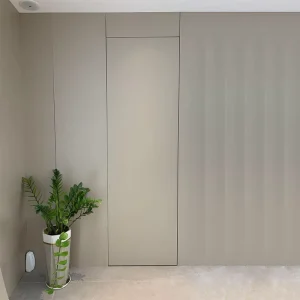 Invisible Solid Wood Hidden Door System Waterproof Soundproof Finished Modern Design for Apartment Bedroom Dining Use