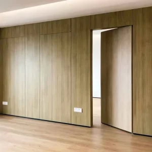 Invisible Wall Panel Door with Integrated Design and Custom Logo for Residential Construction
