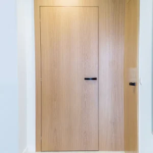 Invisible Wooden Hidden Wall Door Aluminum Frame Modern Design Sound Insulation Customizable Size for Bedroom Hotel