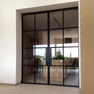 Iron Double Swing Glass Door
