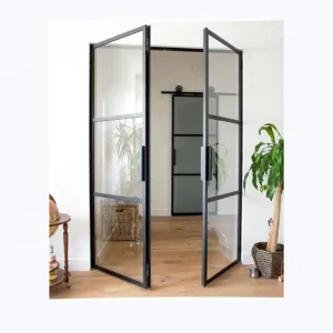 Iron Double Swing Glass Door