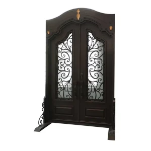 Iron Front Door Anti-Theft Wrought Iron Security Door for Commercial Outdoor Entry