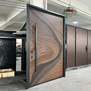 Italian Design Villa Entrance Security Aluminum Main Front Pivot Door Modern Wooden Pivot Door