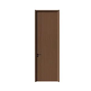 Italian Vertical-Grain Walnut Interior Door Soundproof Moisture-Resistant Bedroom Door Custom-Made for Entire Homes