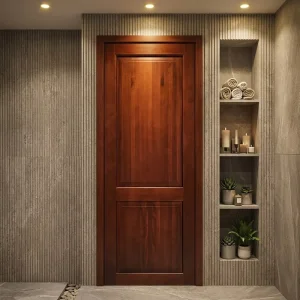 JHK-S01 Thermal Insulation Energy-Saving Interior Solid Wood Door for Villa