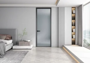 Kalashi Home Interior Room Minimalist Narrow Edge Aluminum Indoor Swing Passage Door