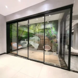 Kitchen Balcony Partition System Ultra-Narrow Aluminum Alloy Track Glass Sliding Door
