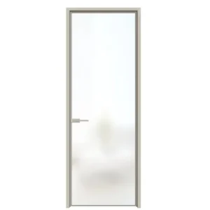 Kitchen Hanging-Rail Sliding Partition Door with No Floor Rail and Narrow Frame