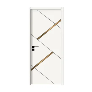 Kitchen Interior Solid Wood Slab Door, Formaldehyde-Free, Sound Insulation, Cleanable Baking Paint Finish