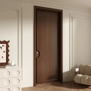 Lacquered Interior Doors Custom Black Matte Waterborne Paint Zero Formaldehyde