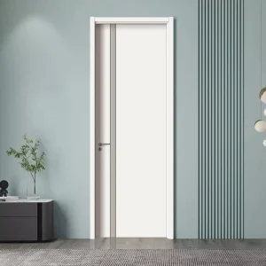 Lacquered Wood Interior Door With Sound Insulation for Hotel, Kitchen, or Villa