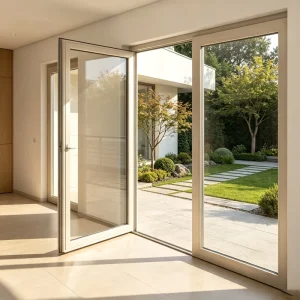 Laminated Floor Double Leaf Glass Anti-Theft Door for Downtown Retail Shop Entrance