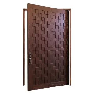Large Custom Single Solid Wood Entrance Front Door for Apartment