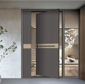 Large Stainless Steel Double Entry Door for Residential Villa