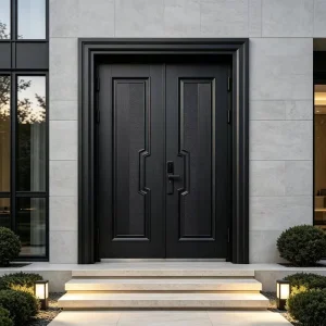 Large Villa Entrance Security Door Cast Aluminum Alloy Heavy-Duty Anti-Theft Pivot Main Entry Gate for Hotel