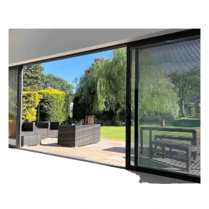 Latest Design Ultra Slim Narrow Frame Aluminum Alloy Sliding Doors with Panoramic View for Villa Living Entry & Exterior Use