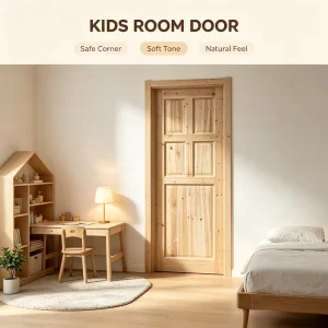 Leisure Club Project Solid Fir Timber Interior Door Untreated for Indoor Space