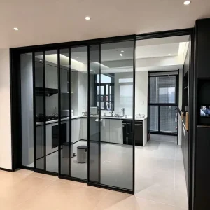 Lift-and-Slide Aluminum Door with Multipoint Lock and Storm Protection for Garden, Villa, or Patio