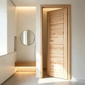 Light Commercial Solid Fir Solid Wood Interior Door Fir Timber Door