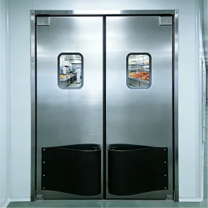 Light Duty Stainless Steel Traffic Door Economical Double Swing Door for Commercial and Light Industrial Use