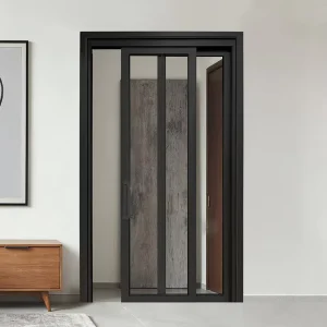 Lightweight Aluminum Glass Door Sliding Swing Style for Kitchen and Bathroom