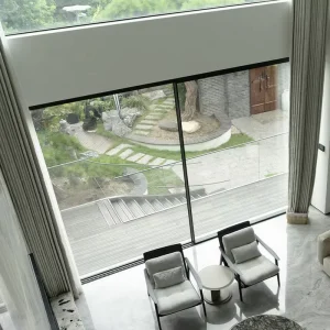 Lightweight Wear-Resistant Glass Partition Sliding Door with Stainless Steel Insect Screen for Villas, Apartments, and Hotels