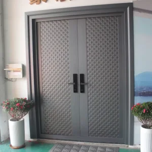Local Factories Manual Hand-Carved Corrosion-Resistant Cast Aluminum Minimalist Exterior Entry Door for Villas