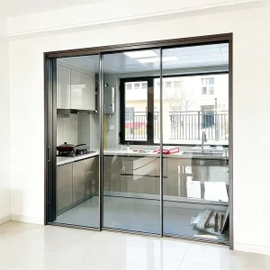 Low-Noise Aluminum Pulley Hardware and Aluminum Frame for Villa or Private House Sliding Door