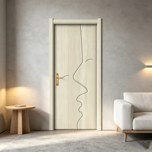 Low Price Modern Wooden Anti-scratch Safety Home Interior Doors Waterproof Finished Bathroom Door for Hotel Kitchen