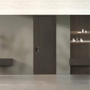 Low-VOC Lacquered MDF Sound-Insulating Interior Door for Hospitals and Hotels