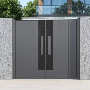 Luxury Aluminum Double Swing Exterior French Entry Door Thermal Break Weatherproof for Residential Projects