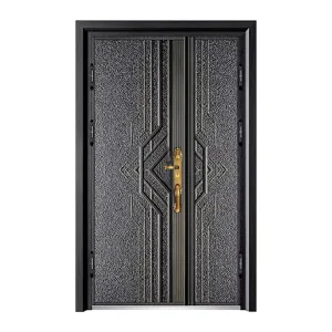 Luxury Cast Aluminum Front Entry Security Door with Smart Lock for Villa