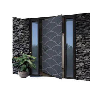Luxury Cast Aluminum Soundproof Exterior Door with 3D Carved Security Front Entrance Design for Houses