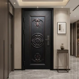 Luxury Contemporary Steel Entry Door for Villa, House, Hotel, or School