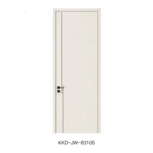 Luxury Matte Baking Varnish Solid Wood Closet Doors Modern Flat Panel Interior Room Door For Closet Bedroom Project