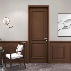 Luxury Nordic Painted Soundproof Wooden Bedroom Door for Apartment