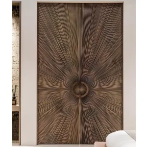 Luxury Steel Double Entry Entrance Door Smart Lock Contemporary Pivot Door for Main Front Outdoor & Exterior Application