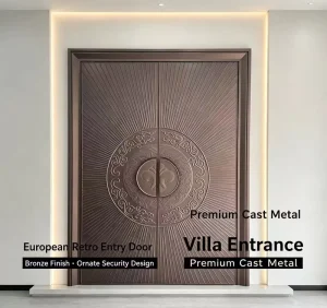 Luxury Villa Cast Aluminum Sliding Door with European Carved Design, Heavy Security, and Embossed Exterior