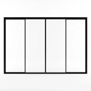 Luxury Villa Courtyard Ultra Slim Frame Laminated Tempered Glass Panoramic Sliding Doors