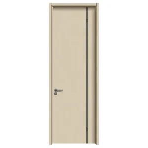 MDF Carbon Crystal Interior Door Waterproof Paint-Free Wood Room Door for Apartment Projects