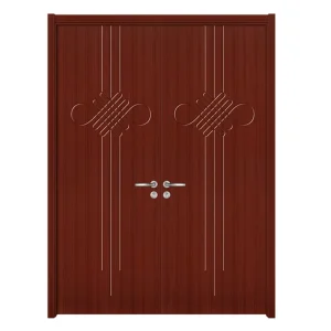 MDF Double Interior Entrance Door, Retro Style, Factory Direct
