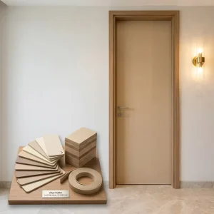 MDF Interior Door Smooth Line Clamp Splicing Stain-Resistant Bedroom Single Swing Door