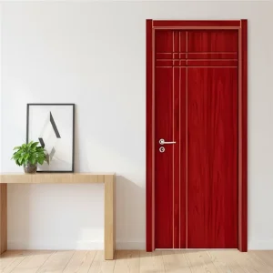 MDF Painted Solid Wood Soundproof Interior Door with Magnetic Mute Lock Core, Factory Direct