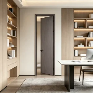 MDF Single-Leaf Interior Door, Soundproof and Fireproof, for Bedrooms and Kitchens