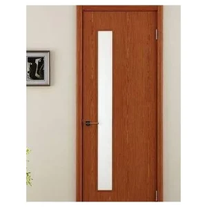 Mahogany Solid Wood Interior Door with Sidelites, Wood Grain