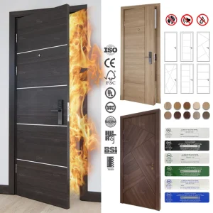 Manufacturer Custom Hotel Room Fire-Rated Modern Interior Wooden Door