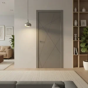 Manufacturer Custom Modern Waterproof Carbon Crystal Solid Wood Interior Bedroom Door