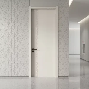Manufacturer Flat Panel Paint-Free Wooden Interior Door
