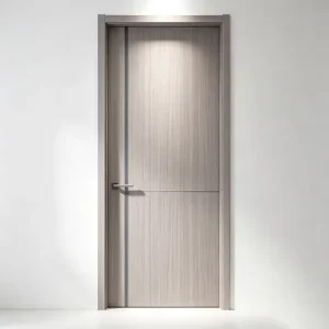 Manufacturer Waterproof PVC Flat Panel Interior Door, Modern Minimalist Design, Hotel Apartment Residential Use