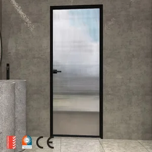 Manufacturers Aluminium Glass Swing Door for Toilet Bathroom Waterproof Casement Hinged Door
